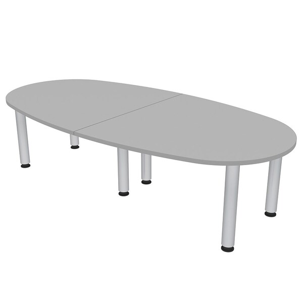 45 in W, 96 in L, 29 in H, Engineered Wood Top, Grey